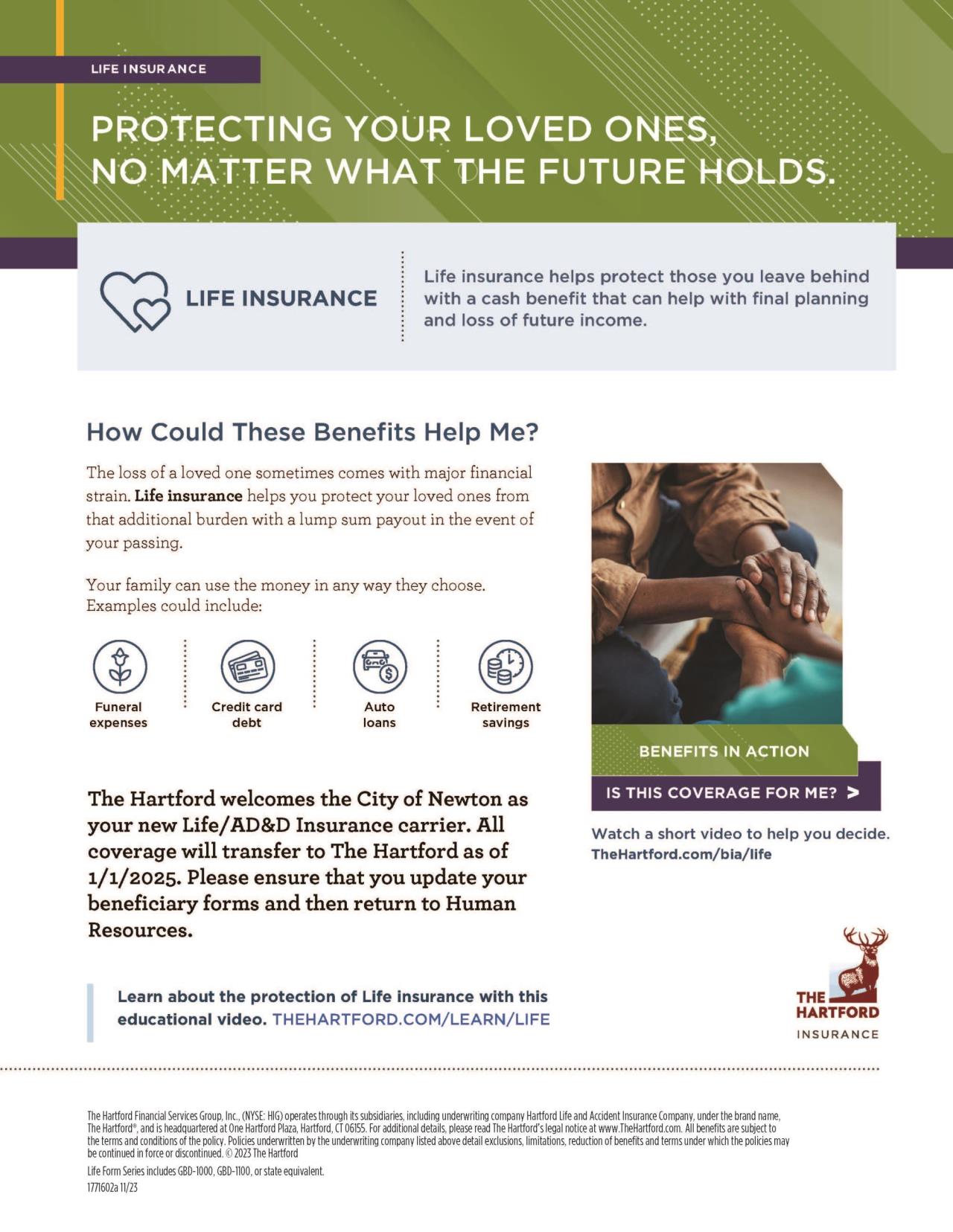 The Hartford Life Insurance Flyer