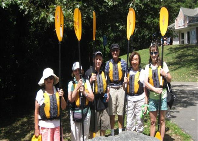 kayaking group