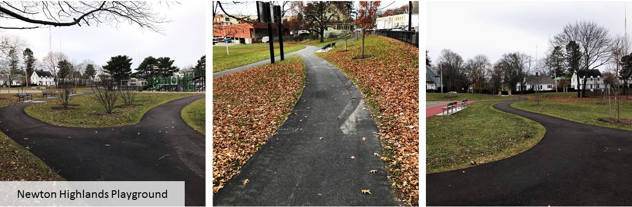 Newton Highlands Playground Paths