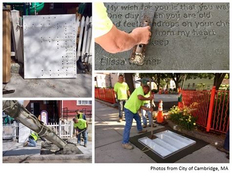 Collage of Concrete Pouring