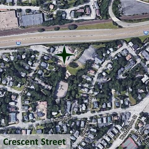 Crescent Street aerial view