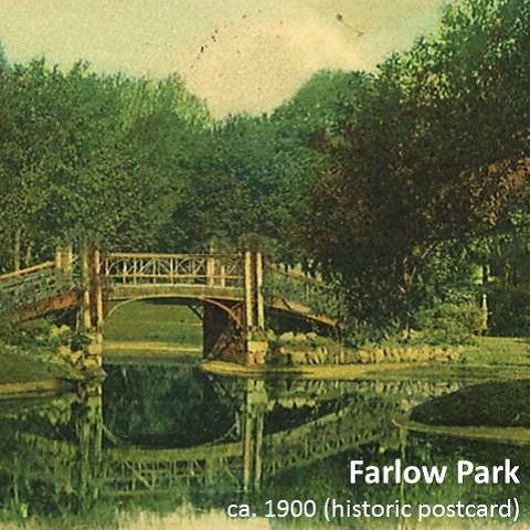 Farlow Park circa 1900 historic postcard