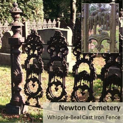 Newton Cemetery Whipple-Beal Cast Iron Fence