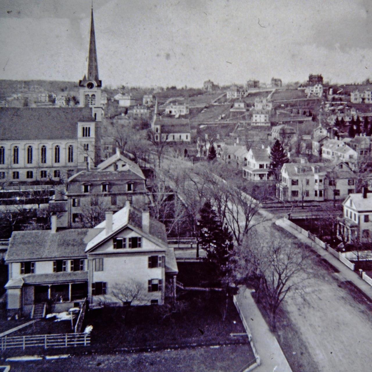 Eliot Church circa 1880 Newton Corner