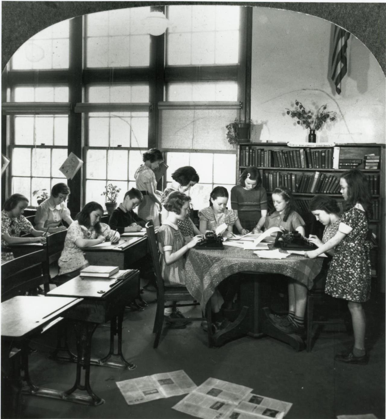 Angier classroom, 1930s