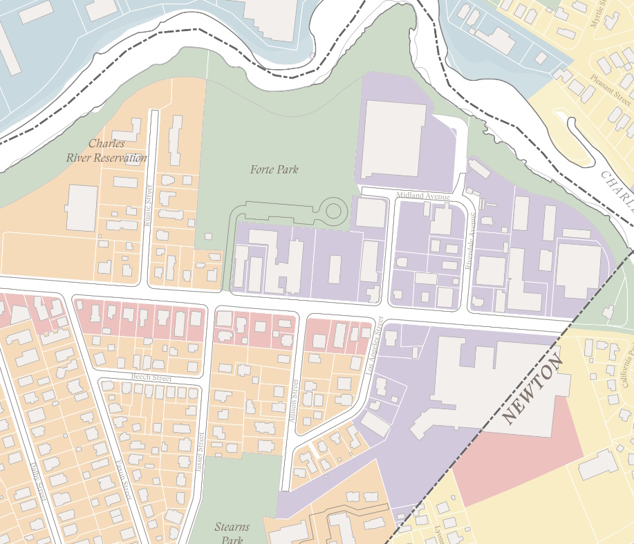 Zoning map around California Street