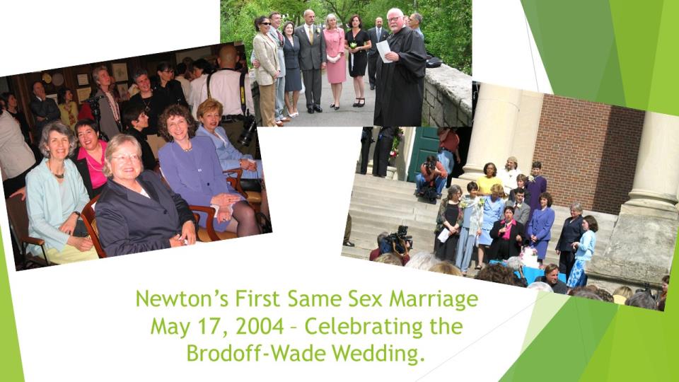 Newton's First Same Sex Marriage, May 17, 2004