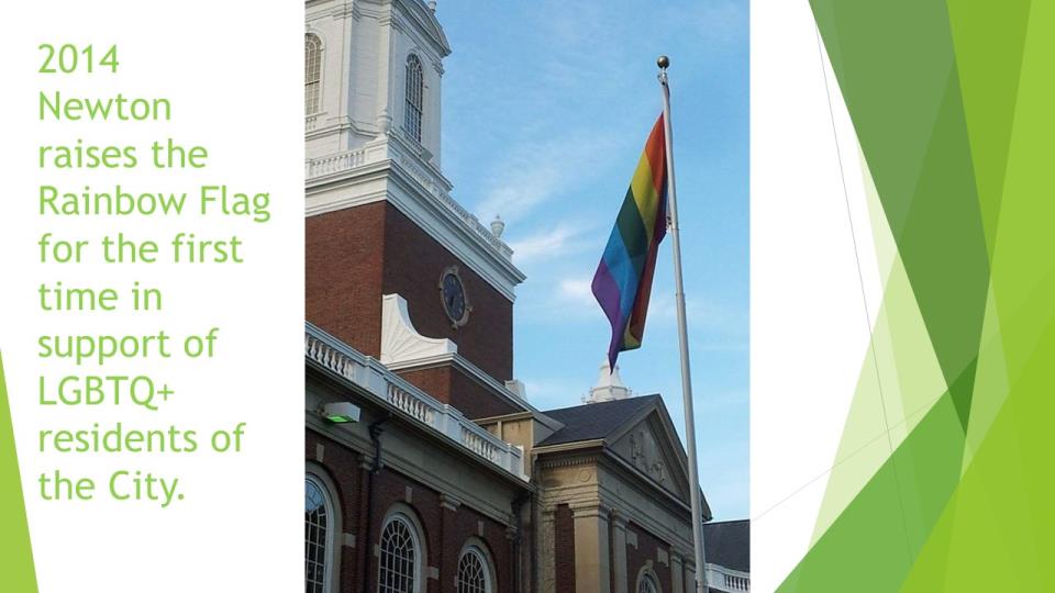 Raising the rainbow flag for the first time, 2014