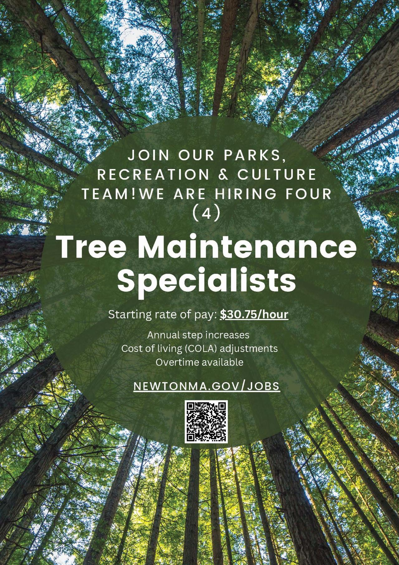 Tree Maintenance Specialist Recruitment Flyer 6-27-2024_Page_1